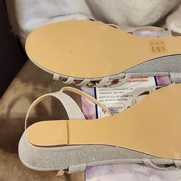 Paradox London Theresa Glitter Sandals size 11W  new condition - Picture 6 of 7